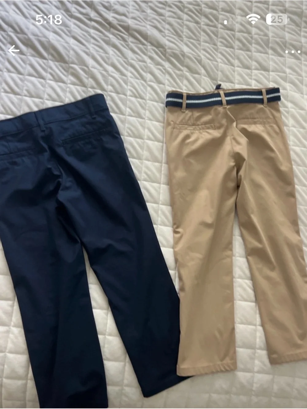 Gymboree Navy and Khaki Boys' Chinos with Striped Belt